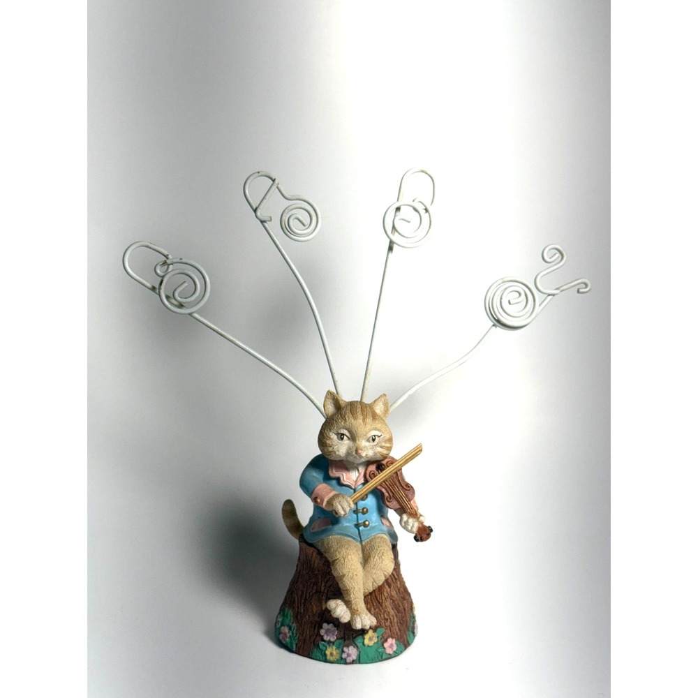 Cat and Fiddle Photo Holder Spells Out Baby Figurine Baby Gift Cat Collectible